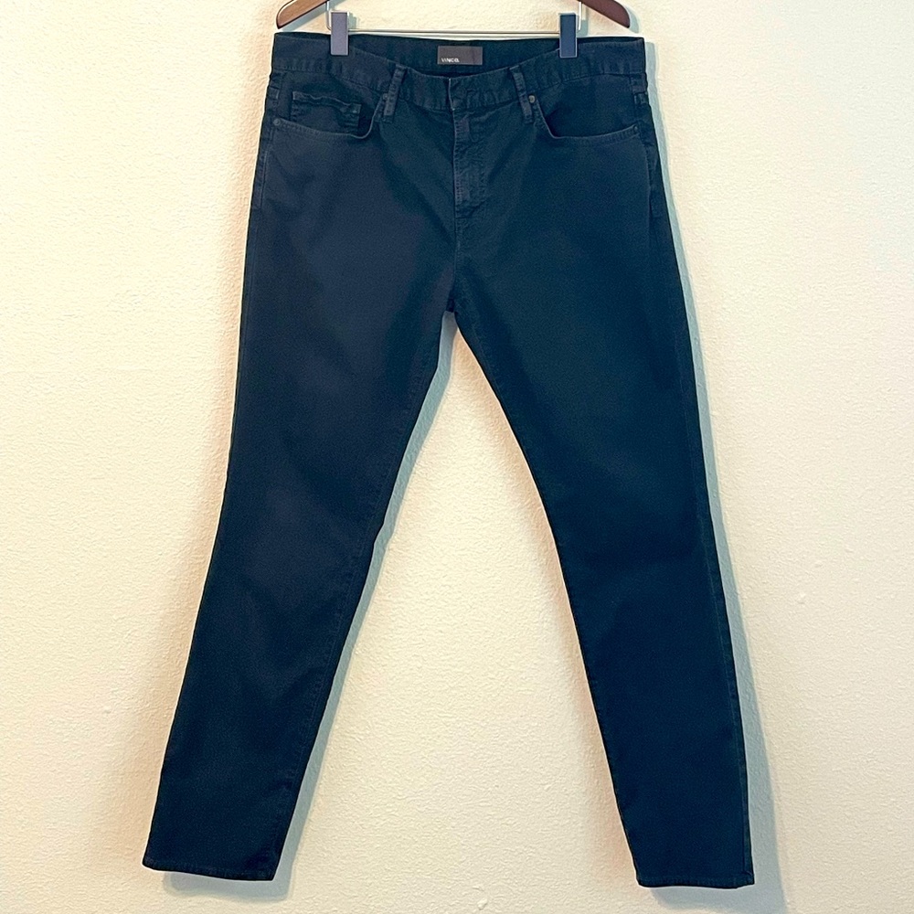 Vince - Rhodes Slim Straight - 5 Pocket Twill Pant - Faded Navy - Size 36x32